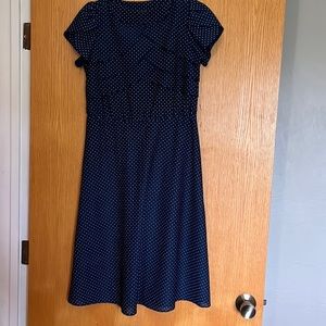 Vintage blue polka dot dress